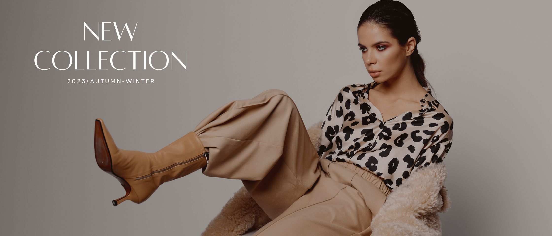 Neutral Minimalist Fashion Collection Business Facebook Cover